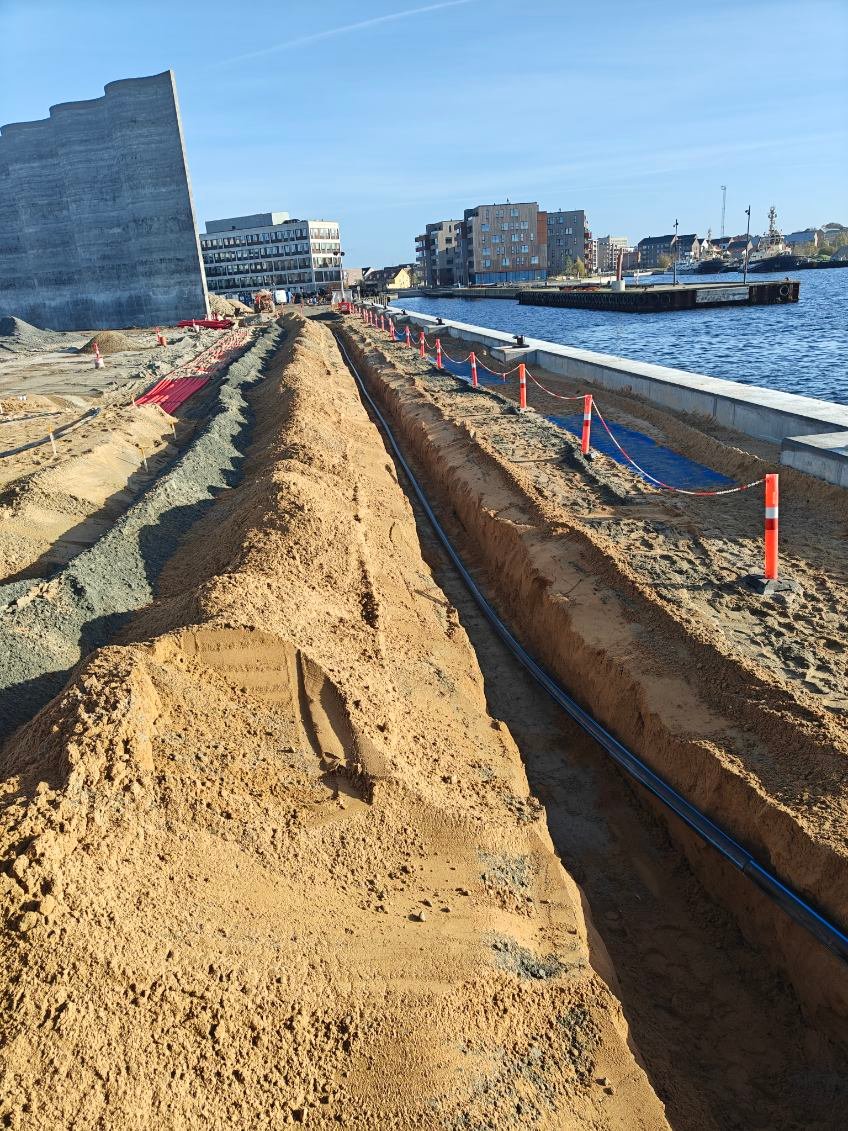 Kloakarbejde ved havnefront